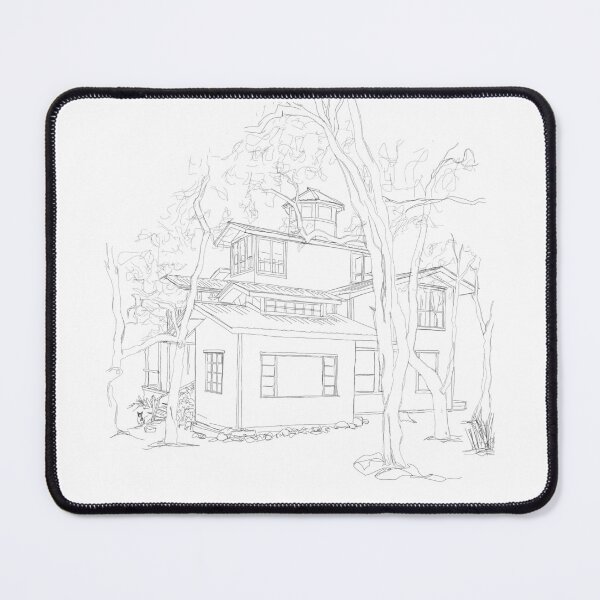 Item preview, Sketch of a large house in a wooded area designed and sold by Hether McCuistion.