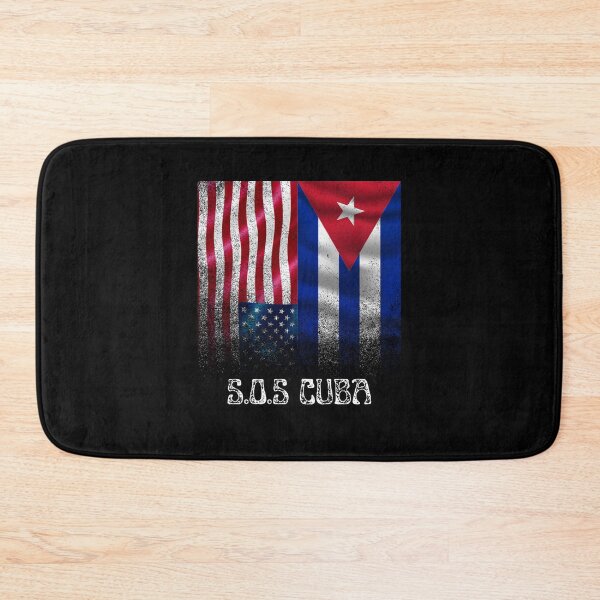 Artikelvorschau, Halbamerikanische kubanische Flagge SOS Cuba Vintage - Break Apart Half-Cast Gift entworfen und verkauft von DKA-2ndBoy.