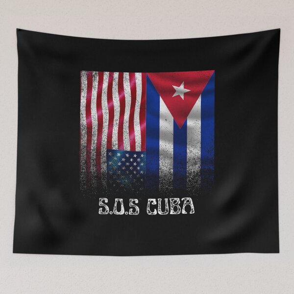 Item preview, Half American Cuban Flag SOS Cuba Vintage - Break Apart Half-Caste Gift designed and sold by DKA-2ndBoy.