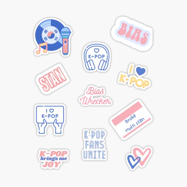 BTS K-POP Vinyl Weatherproof Sticker Pack - Perfect Gift for BTS KPOP Fans