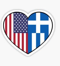 USA & Greece Sticker