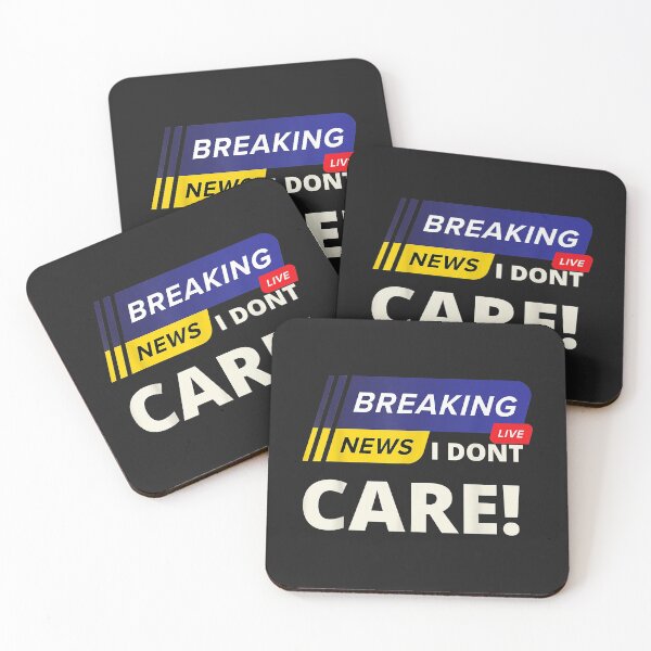 Item preview, BREAKING NEWS I DON`T CARE - FUNNY HUMOROUS PUNS designed and sold by KulkarnielBasan.