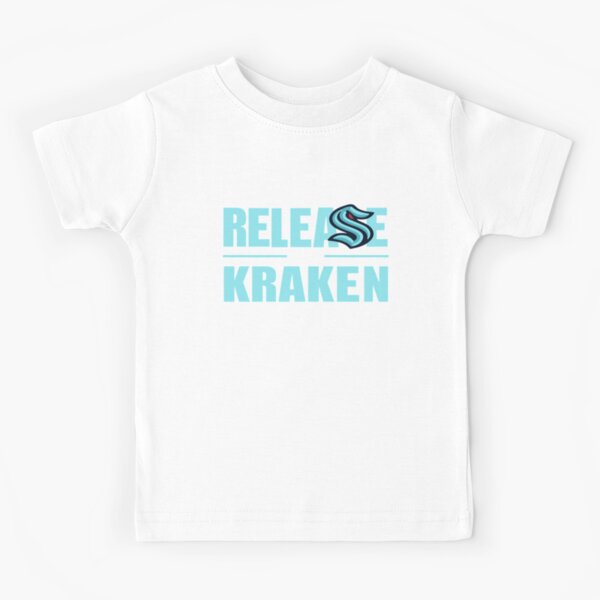 Toddler Seattle Kraken Deep Sea Blue Mascot Head Shirt