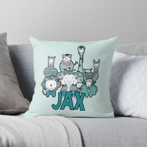Jax & friends Throw Pillow