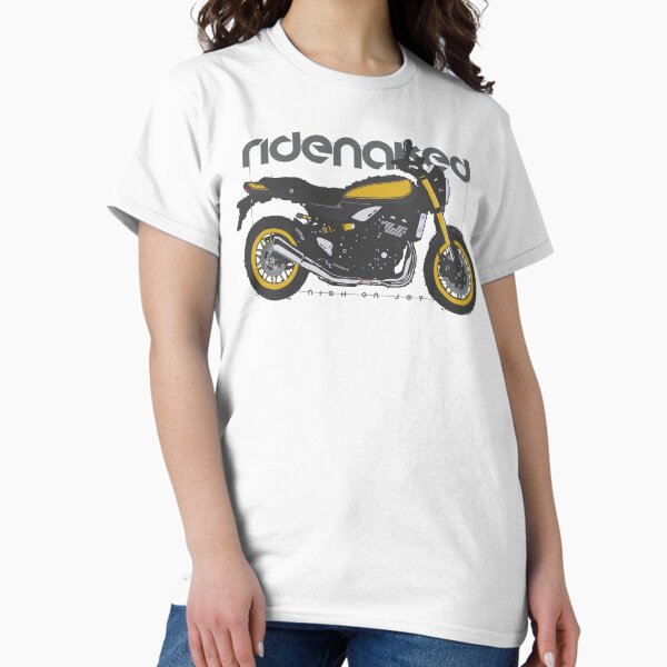 Vista previa del artículo con la obra «Ride Naked kawasaki z900rs se amarillo», diseñado y vendido por NighOnJoy.