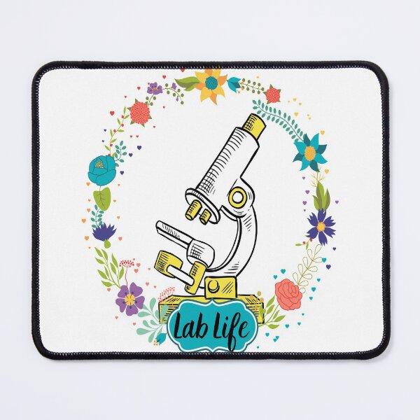 Item preview, LAB LIFE ROMANTIC RETRO FLOWERS MICROSCOPE MEDICAL LABORATORY SCIENTIST designed and sold by Hippiesole.