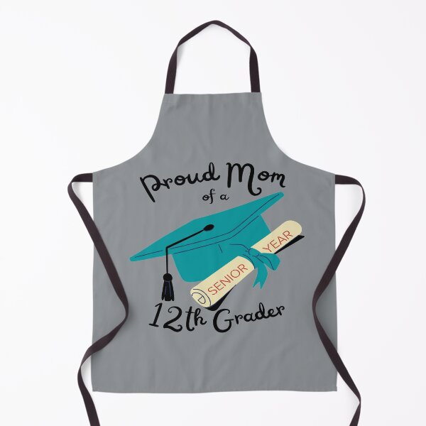 Item preview, proud mom of a twelfth grader, diploma and graduation cap graphic designed and sold by Jessi-Sketches.