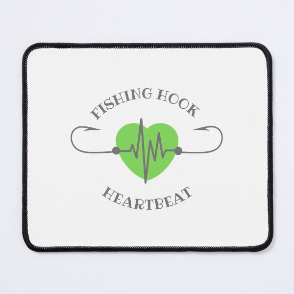 Item preview, Fishing hook heartbeat design designed and sold by Auntieck.
