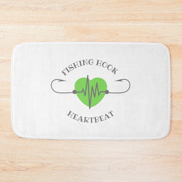 Item preview, Fishing hook heartbeat design designed and sold by Auntieck.