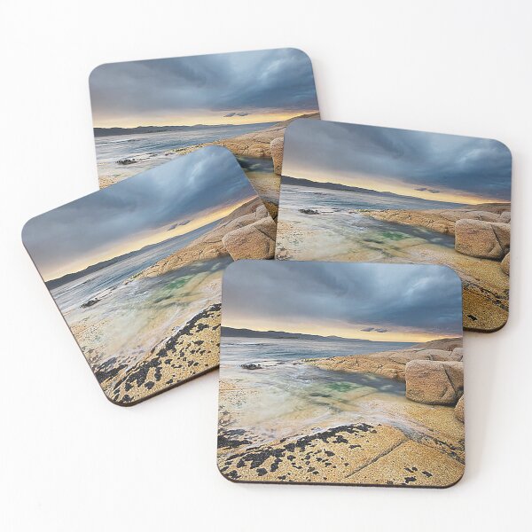 Item preview, Bicheno Seascape, Australia, Landscape, Ocean, Rocks on the beach, Clouds designed and sold by Nostrathomas66.