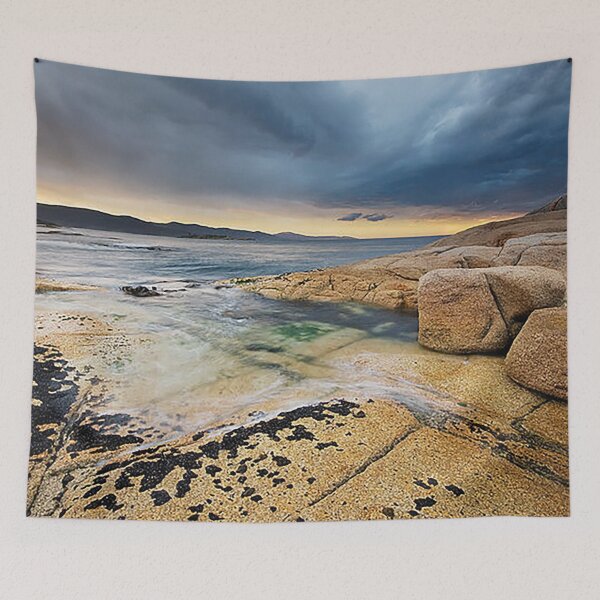 Item preview, Bicheno Seascape, Australia, Landscape, Ocean, Rocks on the beach, Clouds designed and sold by Nostrathomas66.