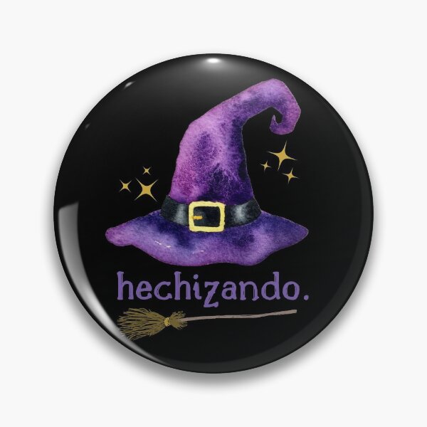 Item preview, Hechizando. Noche de Brujas Halloween, Sombrero y Escoba de Bruja - Casting Spells  designed and sold by InkItStudio.