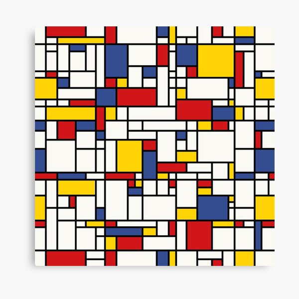 Piet Mondrian Abstract Pop Art 1960s Red Blue Yellow Rectangles