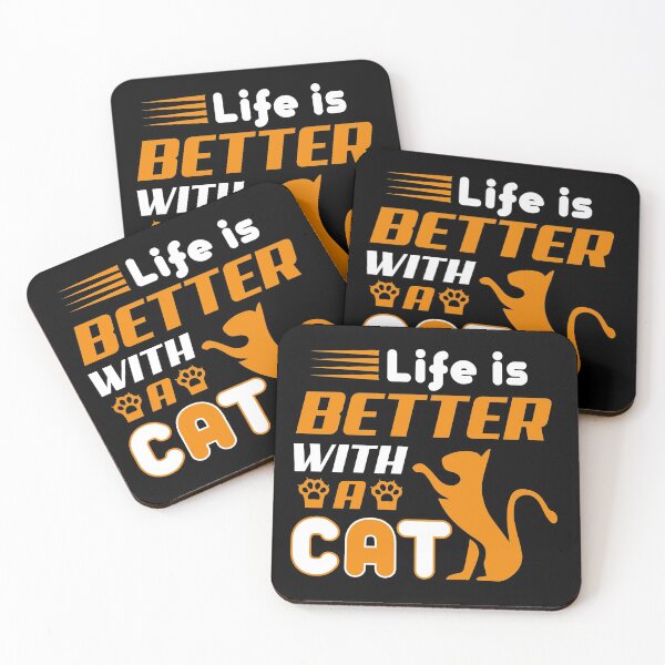 Item preview, Lifes better with a cat designed and sold by pnkpopcorn.