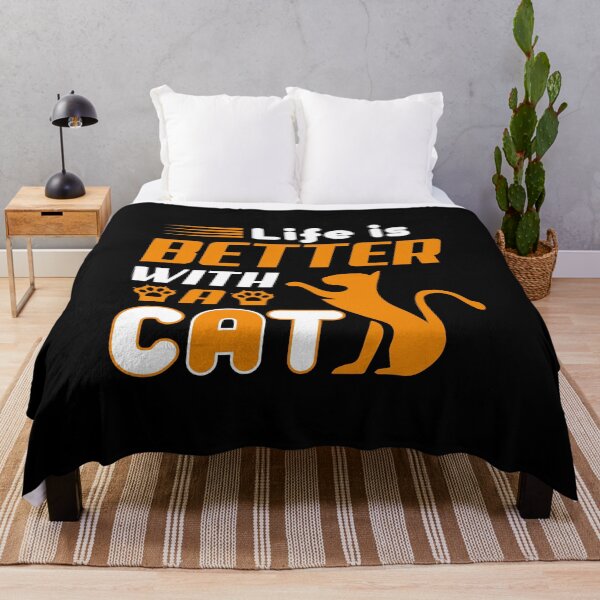 Item preview, Lifes better with a cat designed and sold by pnkpopcorn.