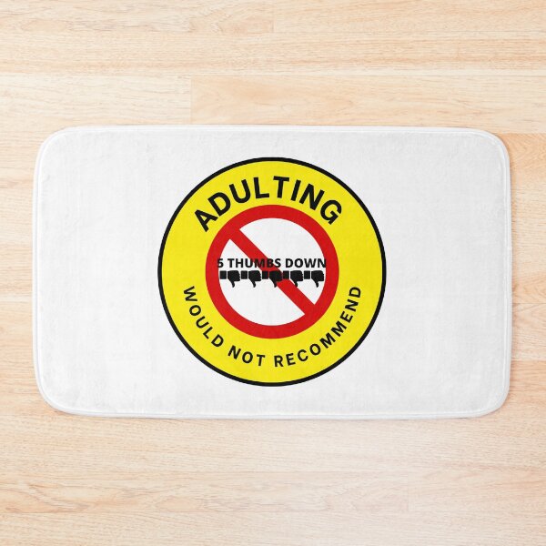 Item preview, ADULTING WOULD NOT RECOMMEND 5 THUMBS DOWN designed and sold by wildwhimsical.