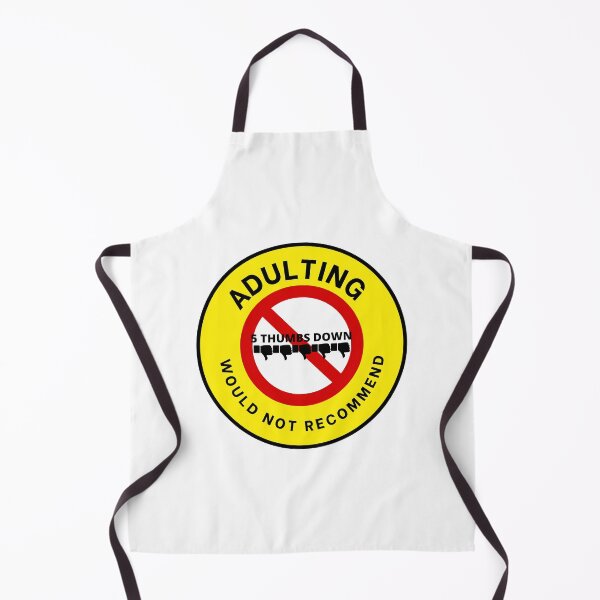 Item preview, ADULTING WOULD NOT RECOMMEND 5 THUMBS DOWN designed and sold by wildwhimsical.