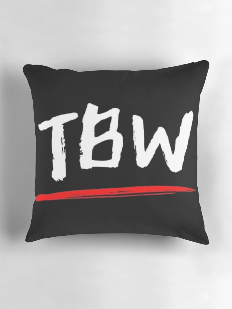 Aperçu 3 sur 4. Coussin avec l'œuvre Marchandise du logo TBW créée et vendue par Tennessee Backyard Wrestling.