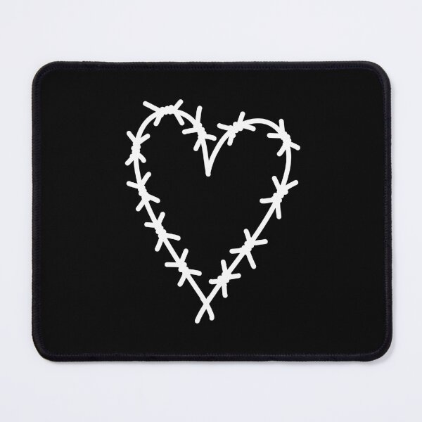 Item preview, Barb wire love heart drawing designed and sold by allopopdesign.
