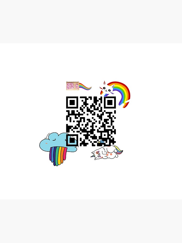Lámina fotográfica «Diseño de código QR de Nyan Cat» de QRcodeTees