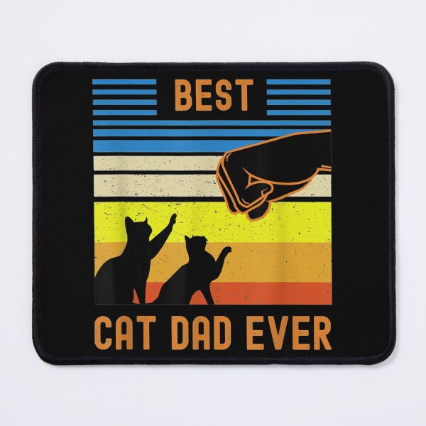 Item preview, Vintage Retro Best Cat Dad Ever Fist Bump for Fur Daddies designed and sold by HappyCatsStore.