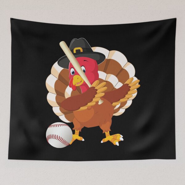 Item preview, Dabbing Turkey Thanksgiving Day Playing Baseball Thankful Long Sleeve  designed and sold by FideliaShop.