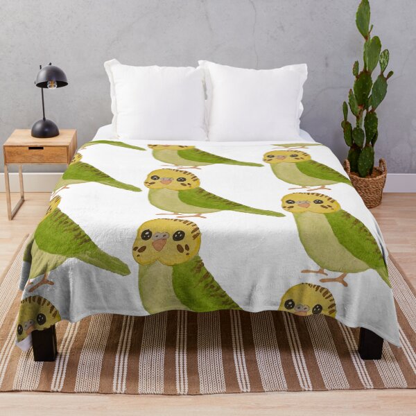 Item preview, Green and yellow budgie designed and sold by Tessa Bryden.