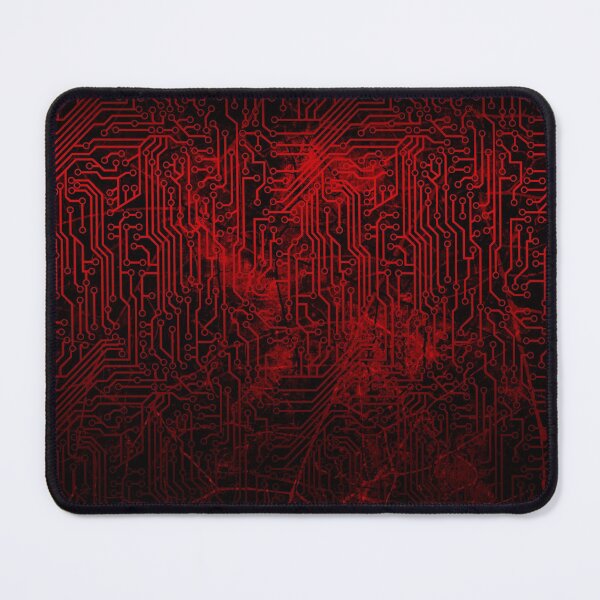 Item preview, Blood Red and Black Digital Mayhem Circuit Board designed and sold by bexilla.