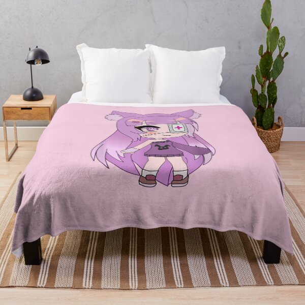 Item preview, Cute Chibi style Kawaii Girl with eye-patch and Purple hairs designed and sold by taylobarucau97.
