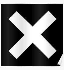 White X on Black Poster