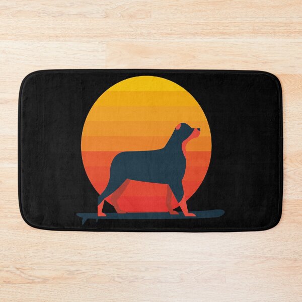Item preview, Dog On Surfboard With Vintage Sunset designed and sold by livnitup68.