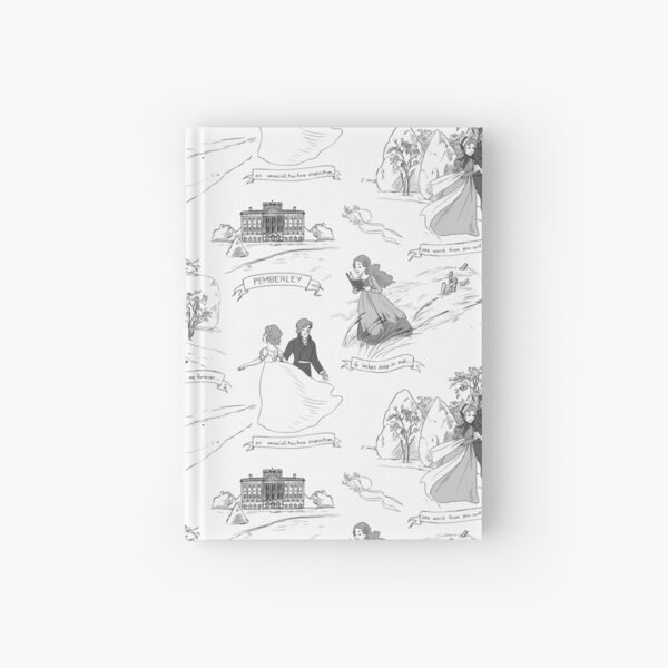 Pride and Prejudice Toile Hardcover Journal