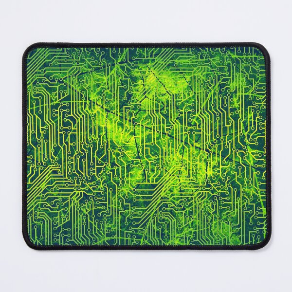 Item preview, Green and Yellow Glowing Circuit Board Texture designed and sold by bexilla.