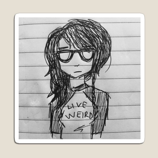 Item preview, Live Weird - Selfie Sketch designed and sold by AlternaFest.