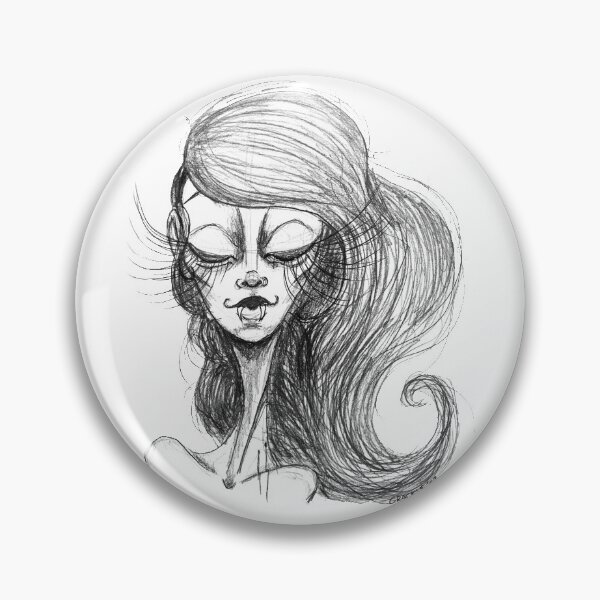 Item preview, Sketch Of The Vampiress designed and sold by JanGrackle.