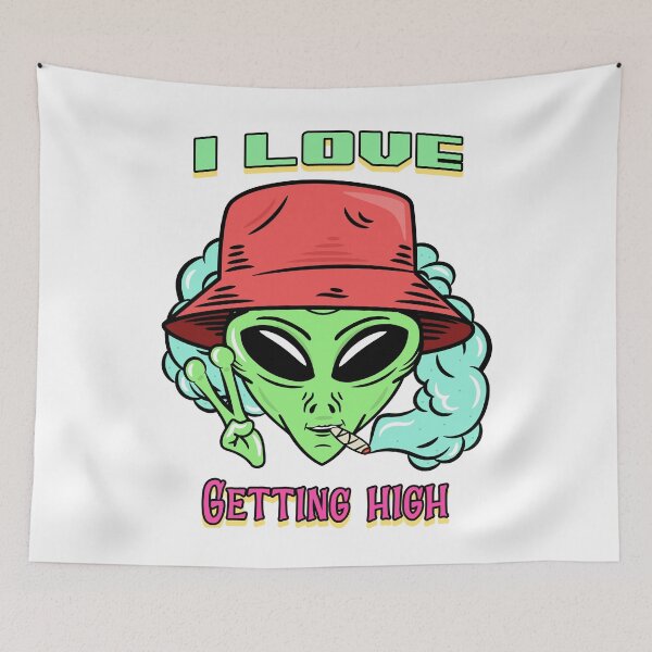 Item preview, Pothead Alien (White) designed and sold by PotheadTees.
