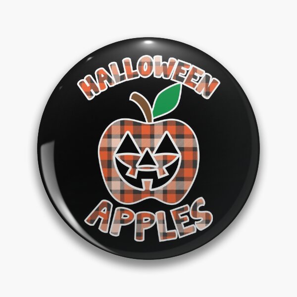 Item preview, Halloween Apples Scary Face | Plaid Pattern Apple designed and sold by GravitiTees.
