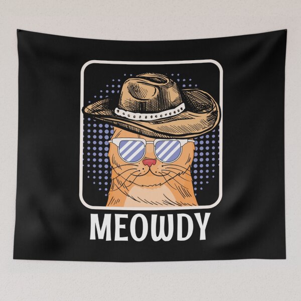 Item preview, Meowdy for a Funny Texas Cat Fans Pullover Hoodie designed and sold by GodivaShop.