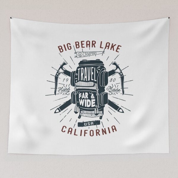Item preview, Big Bear Lake California Backpack Gear Retro designed and sold by KrisSidDesigns.