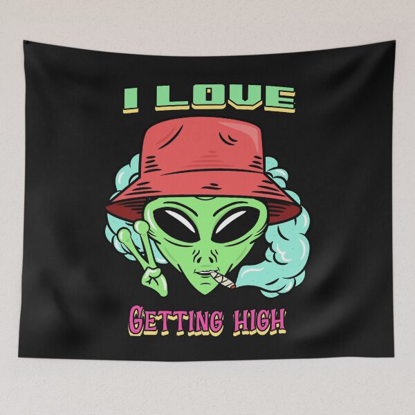 Item preview, Alien Pothead (Black) designed and sold by PotheadTees.