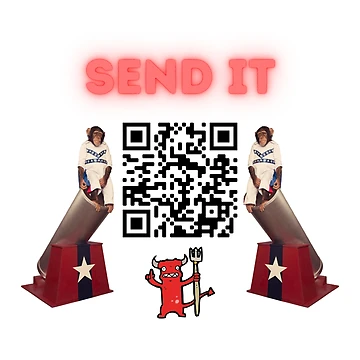 Artwork thumbnail, " Send It " QR code design by QRcodeTees