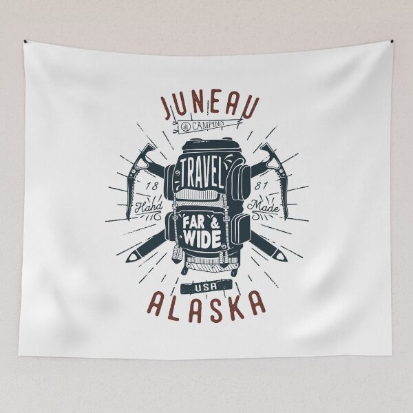 Item preview, Juneau Alaska Backpack Gear Retro designed and sold by KrisSidDesigns.