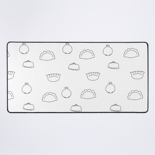 Item preview, Dumplings Black Art Print designed and sold by lineartdesigns.