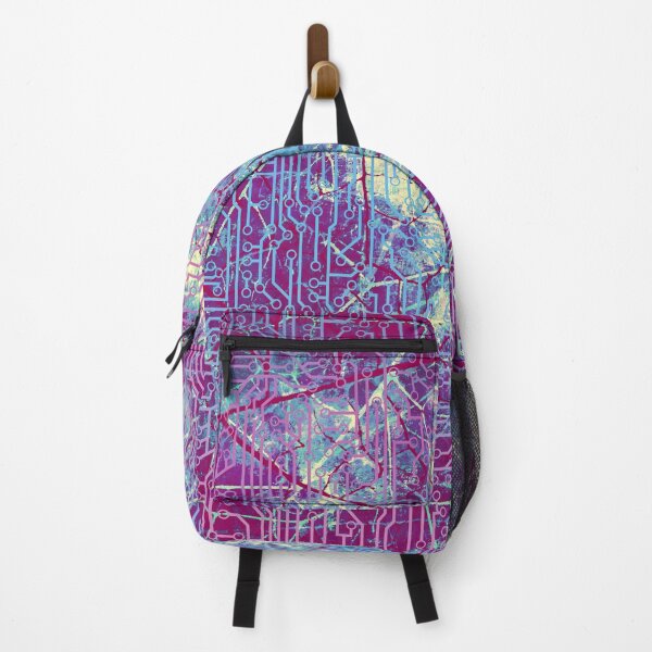 Item preview, Baby Blues and Pink Textured Circuit Board Pattern designed and sold by bexilla.
