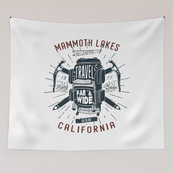 Item preview, Mammoth Lakes California Backpack Gear Retro designed and sold by KrisSidDesigns.