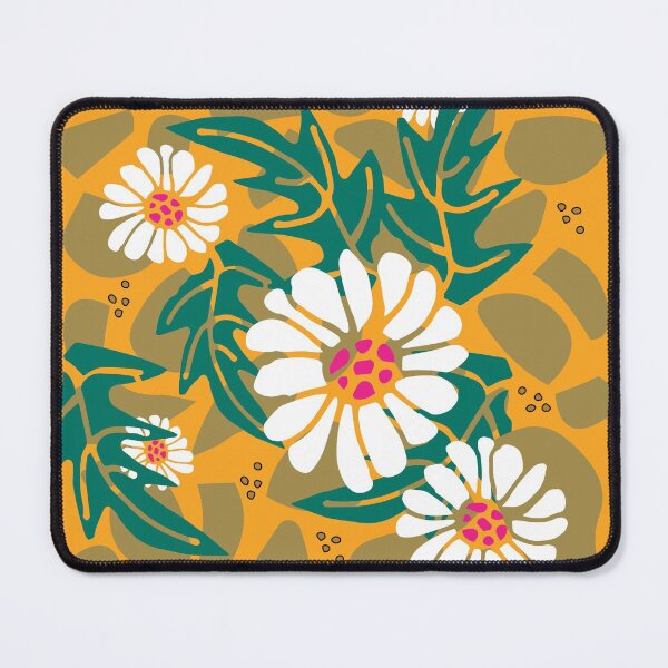Item preview, Dahlia Orange ,White Daisy Pebble Garden Floral Pattern designed and sold by Stephanie J Lewis.