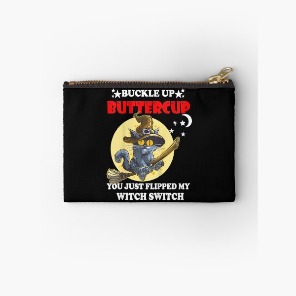 Item preview, Witch Cat Buckle Up Buttercup You Just Flipped Halloween  designed and sold by GodivaShop.