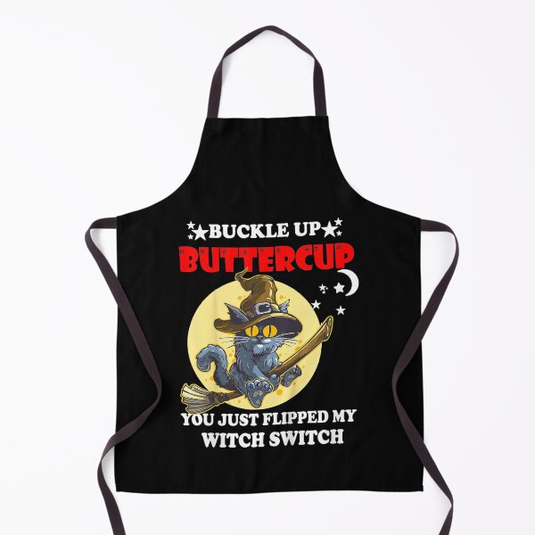Item preview, Witch Cat Buckle Up Buttercup You Just Flipped Halloween  designed and sold by GodivaShop.
