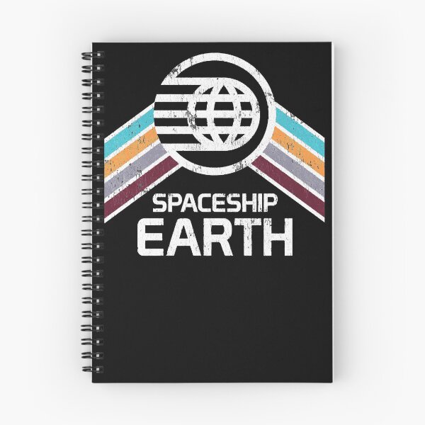 Item preview, Spaceship Earth Logo in Vintage Distressed Retro Style designed and sold by ButlersByron.