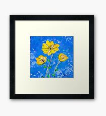 In Full Bloom Blue by Jan Marvin Framed Print